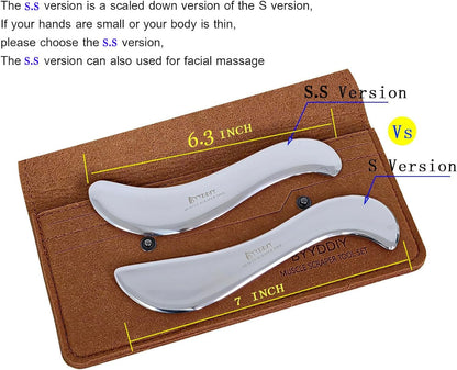 BYYDDIY-Non-Magnetic 304 Stainless Steel Gua Sha Muscle Scraper Tool for Scar Tissue,Muscle Scraping Tool for Massage Scraper,IASTM Tools for Physical Therapy, Soft Tissue Massage