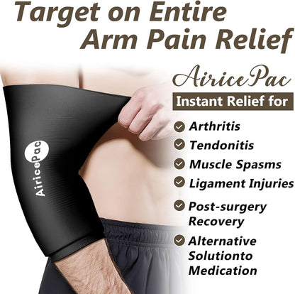AiricePac Ice Pack for Back Pain Relief, Reusable Gel Lower Back Wrap, Cold Compress Therapy for Waist Lumbar Injuries, Sciatic Nerve, Herniated or Degenerative Disc, Coccyx, Tailbone Pain Blue