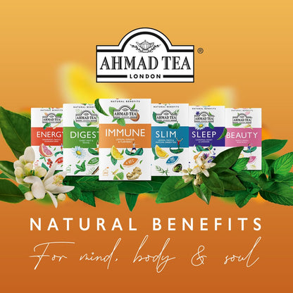 Ahmad Tea Variety Gift Box, 60 Foil Enveloped Teabags, Twelve Teas, 1 Count