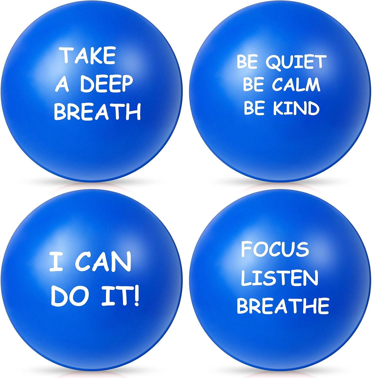 Ceenna 4 Pcs Motivational Balls for Adults Anxiety Relief, Black