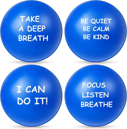 Ceenna 4 Pcs Motivational Balls for Adults Anxiety Relief, Black