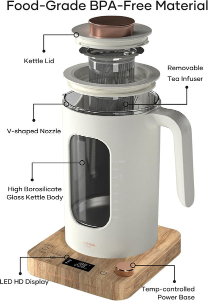 INTASTING Electric Kettle, Electric Tea Kettle with Infuser, 1 Liter