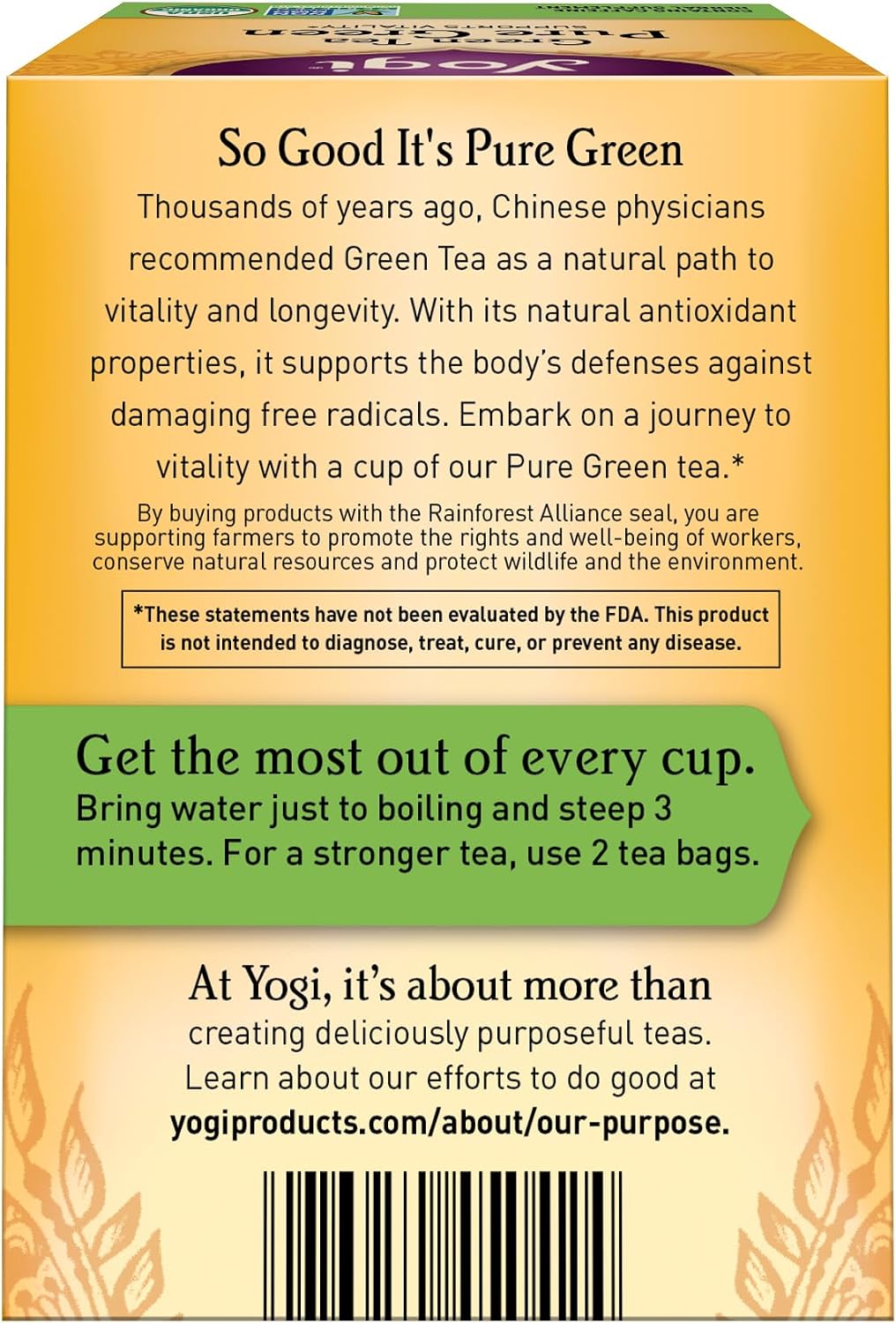 Yogi Tea, Green Tea Pure Green, 16 Count