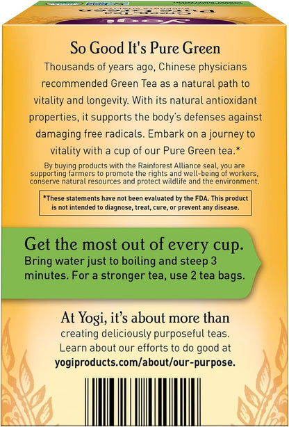 Yogi Tea, Green Tea Pure Green, 16 Count