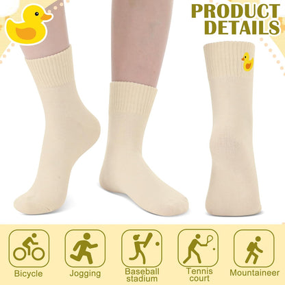 Eurzom 10 Pairs Socks Womens Crew Elastic Ankle Length Cotton Socks Aesthetic Cute Lightweight Low Cut Gifts for Women - Colors A