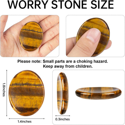 Rose Quartz Crystal Worry Stone for Anxiety Stress Relief, 1.8 Inch Thumb Fidget Stone for Meditation Reiki Healing, Mother's Day Gifts for Women, Hand Carved Pocket Palm Stone