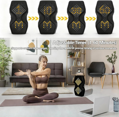 Visual Hourglass Timer, 1-60 Minute Countdown Magnetic Digital Timer, Buzzer Alert & Dimmable Night Light, Sand Timer for Kids Learning, Classroom, Cooking, Fitness,Kitchen(Black)