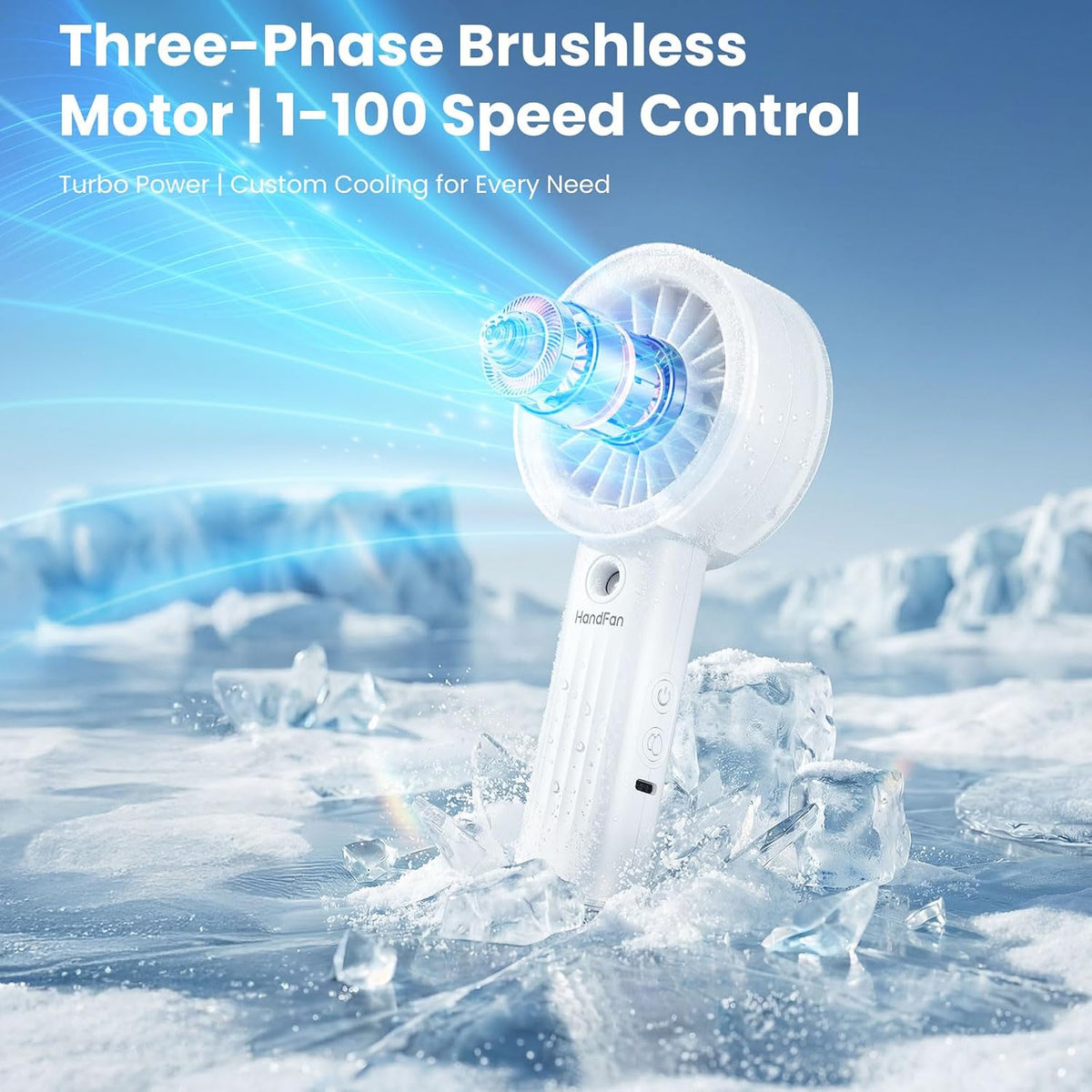 HandFan Upgraded Misting Fan with LED Display – Extreme Cooling Portable Handheld Fan with Water Mist Spray, 50% Stronger Airflow & Quieter, USB Rechargeable for Travel/Park/Disney/Beach/Concert/Game