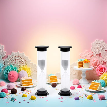 2Pcs New Mini Hourglass Sand Timer - 1 Minute (60 Seconds) Sandglass Clock | Compact Sand Timer for Games, Workouts & Time Management | Portable Timekeeping Tool