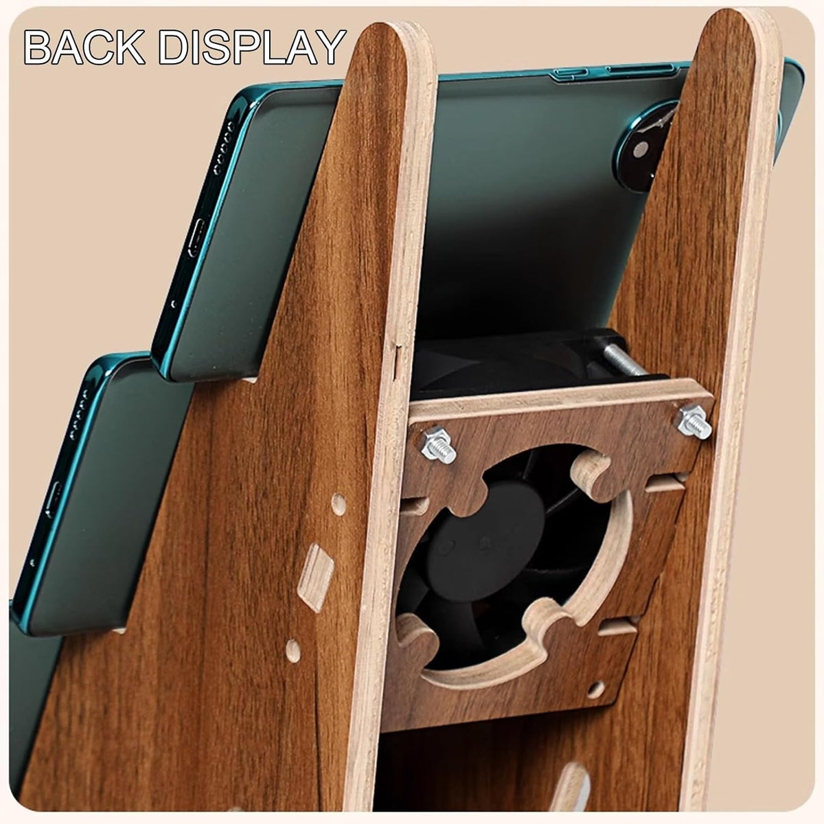 Cell Phone Holder Classroom, Wood Charging Station Rack Organizer for Multiple Devices, Cell Phone Box for Home School Office(50x11x30cm/20x4.3x12in)