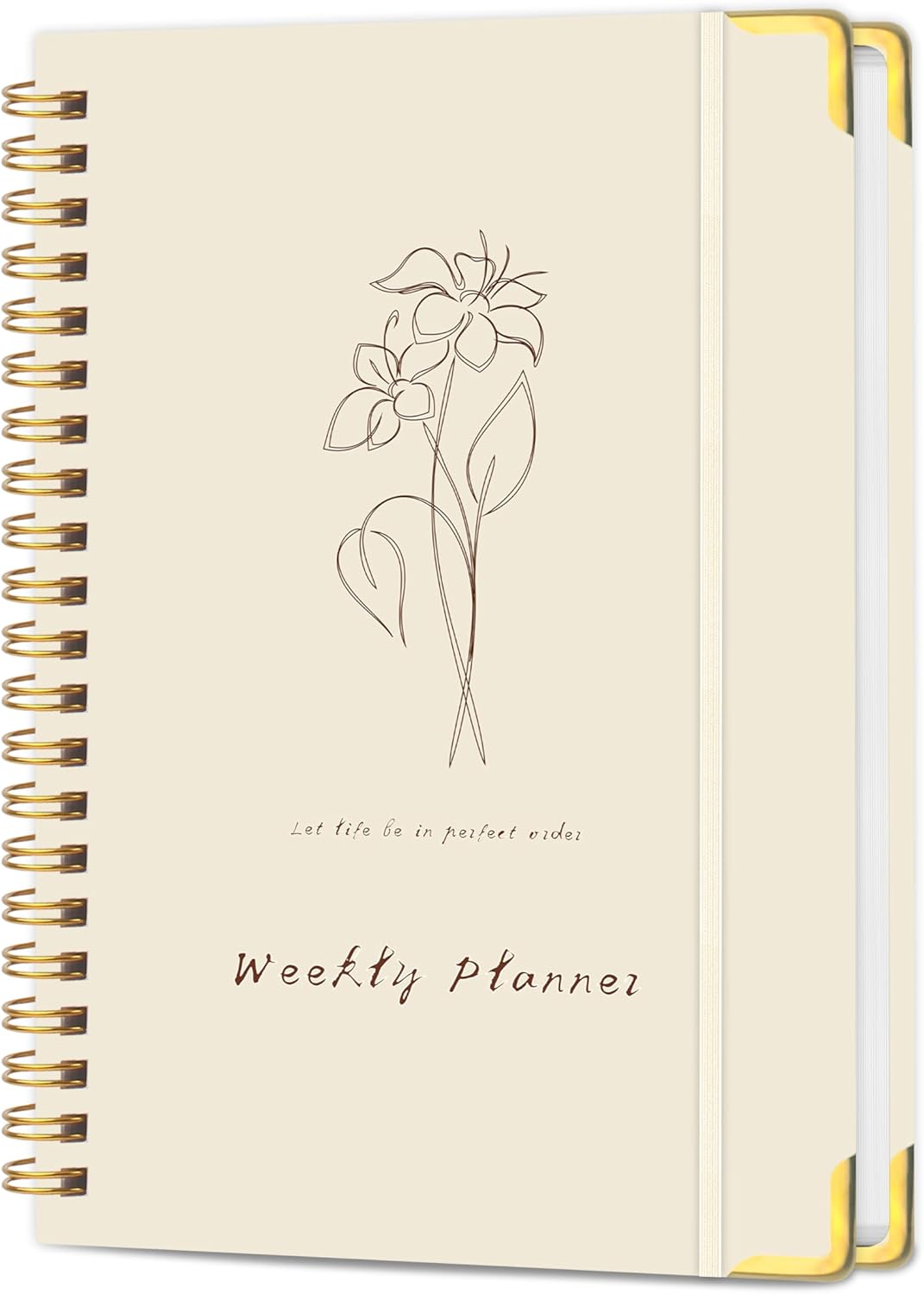 Undated Weekly Planner With Habit Tracker & To Do List 5.7 x 8.0 inch | Avoid Unfocused Busywork,Productivity Organizer,No-Bleed Thick Pages,Portable Size,Lay-Flat Spiral for Hands Free