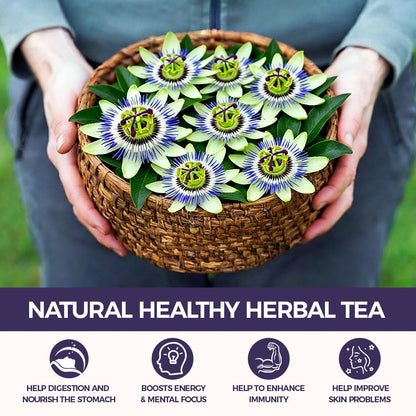 WOTIHA Passion Flower Herb (4.8 oz Bonus Size) - Pure Dried Passion Flower Leaf Cut & Sifted - Natural Passiflora Incarnata for Restful Nighttime & Calm - Non-GMO Loose Leaf Tea - Premium Bulk Value