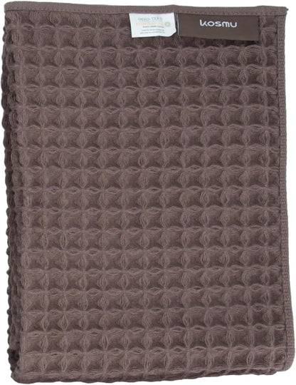 Luxury Organic Japanese Cotton Hair Drying Waffle Towel Wrap for Women | Absorbent, Quick-Dry Head Turban for Shower, Sauna, Spa | Extra Large for Long, Curly, Straight Hair With Button (White, 1 Pc)