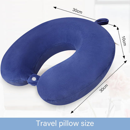 Neck Pillows for Sleeping Travel Pink Travel Pillow Comfortable U Shape Memory Foam Pillows Neck and Head Support Portable Travel Neck Pillow Suitable for Planes, Trains, Self-Driving Cars