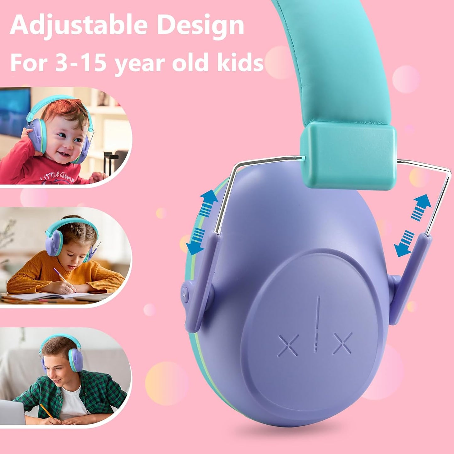 ProCase Kids Noise Cancelling Headphones, Kids Ear Protection Monster Jam Truck, Fireworks Hearing Protection Noise Reduction, Noise Canceling Earmuffs for Sensory Autism Toddler Children -Red