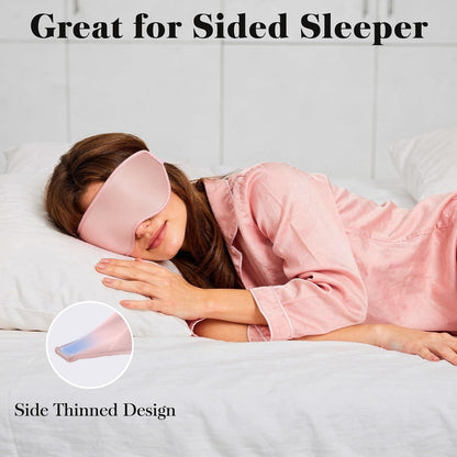 Fygrip 3D Eye Mask Sleep Mask for Men & Women, 100% Pressure-Free & Light Block-Out Eye Mask for Sleep with Easy Adjustable Strap, Night Eye Cover for Travel, Black
