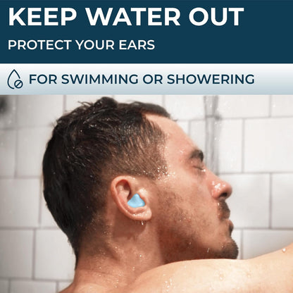 PQ Silicone Gel Ear Plugs for Sleeping and Swimming - 50 Noise Cancelling Earplugs, Ear Protection with Sound Blocking Level 32Db, Soft Wax Pillows (50 Pillows), Color: White