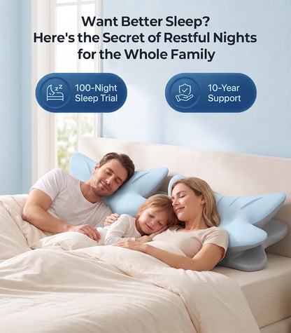 Cervical Neck Pillow for Pain Relief, Bed Pillows for Sleeping, Ergonomic Cooling Pillow, Orthopedic Contour Pillow for Side Back Stomach Sleepers,Neck Support Memory Foam Pillows with Pillow Covers