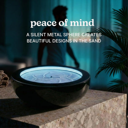 Homedics Drift 11” Sandscape – Version 2.0 with Updated Connected Experience, Smart Wi-Fi Zen Table Décor, LED Ambient Light, Modern Sand Art for Relaxation & Mindfulness, Home & Office Calm Décor