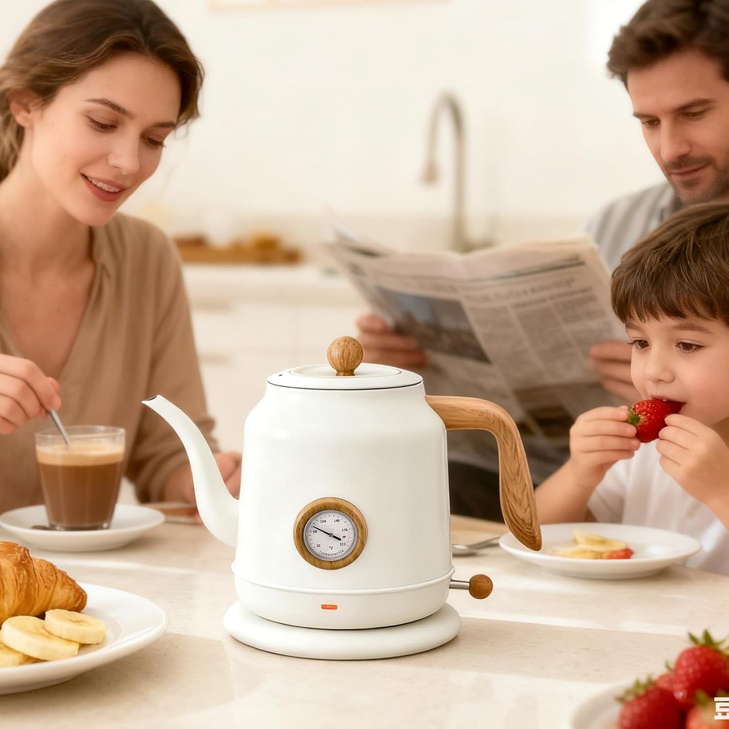 Gooseneck Kettle，0.8L Temperature Control Electric Tea Kettle