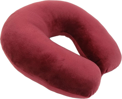 Wolf Essentials Adult Fleece Travel Neck Pillow for Airplane, Charcoal