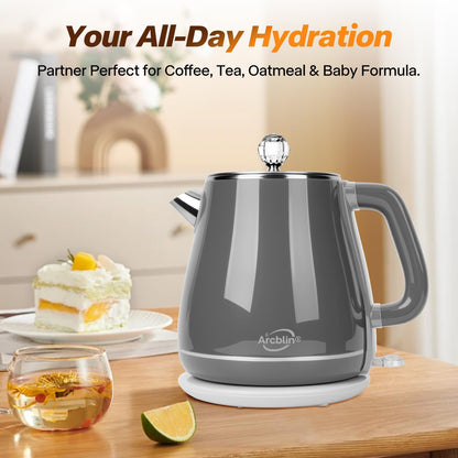 1.8L Electric Kettle, Tea Kettle with Fast Boil 1350W, Pearl White