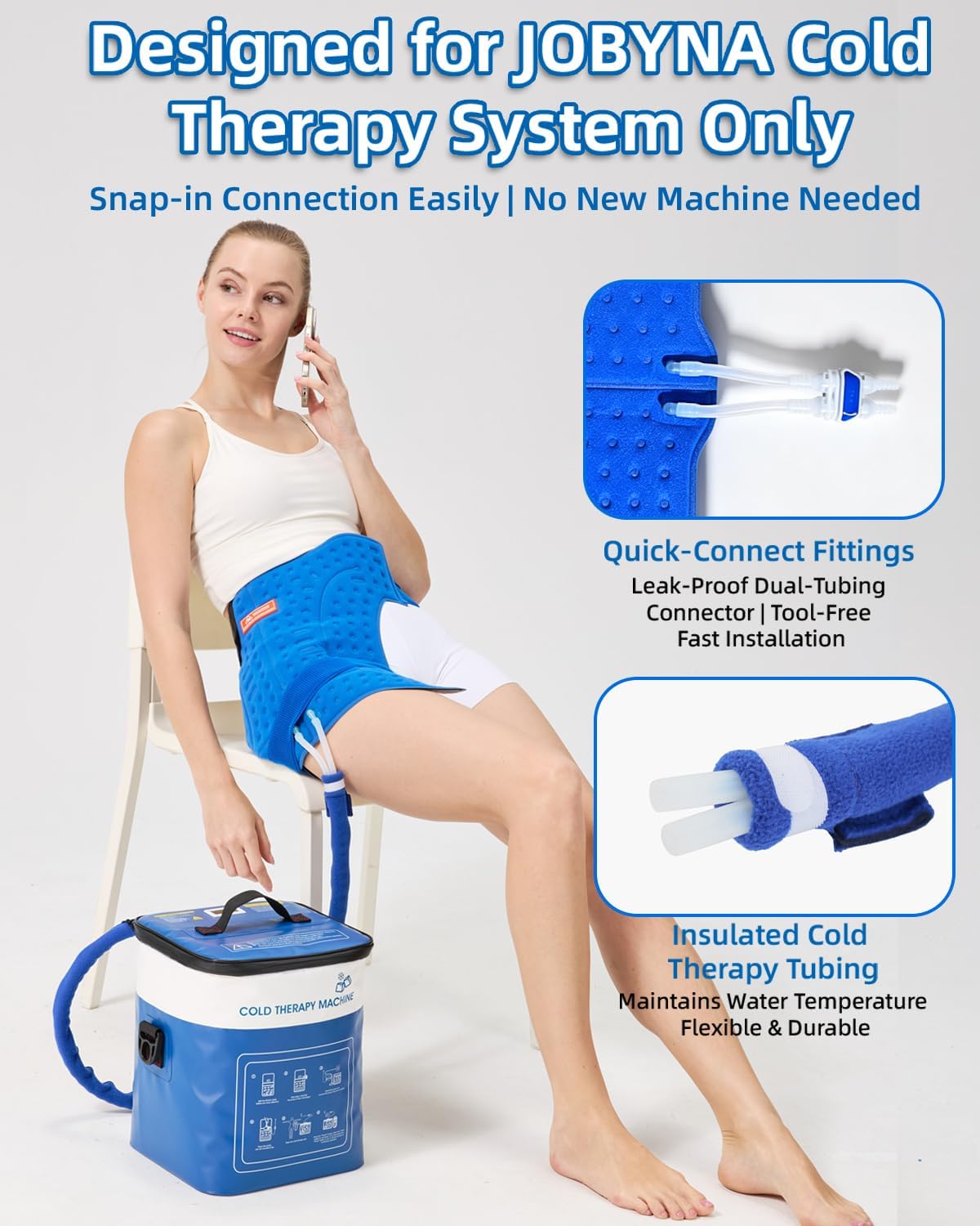 Cold Therapy Machine for Elbow, Ice Machine for Tennis Elbow&Post-Surgery Recovery, Cryotherapy Device with Temp Display & 3 Flow Modes, Adjustable Elbow Wrap for Arthritis, Bursitis, Swelling Relief