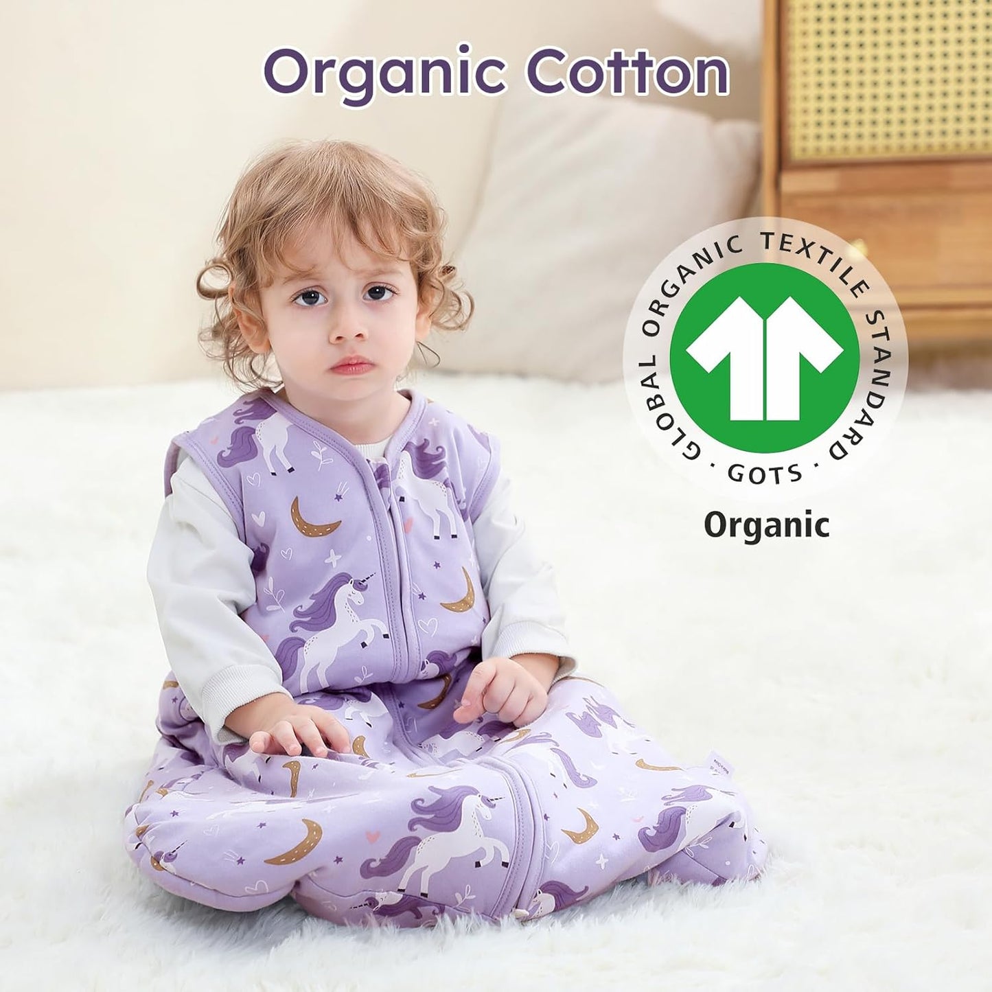 Yoofoss Baby Sleep Sack Baby Wearable Blanket 100% Cotton 2-Way Zipper Toddler Sleeping Sack