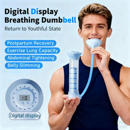 Digital Breathing Dumbbells Raining Device with Adjustable air holes(Pink)