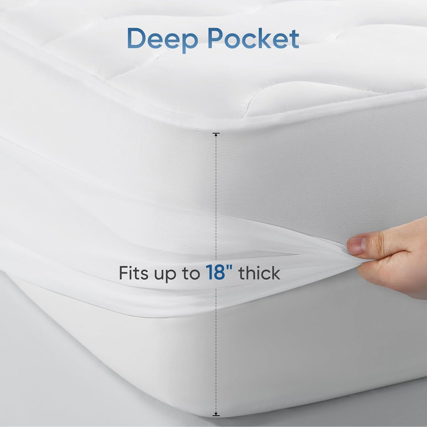 Elegear Cooling Mattress Pad King, Upgraded Arc-Chill® 3.0 + PCM Cooling, Stay Cool All Night, Breathable & Soft, Deep Pocket 18", Washable Mattress Protector for Hot Sleepers, Gray