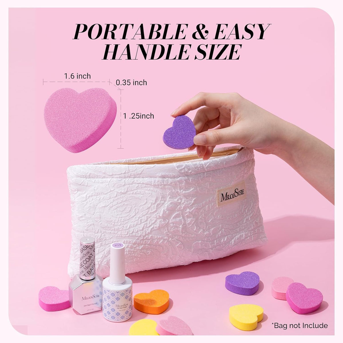 MelodySusie 16Pcs Professional Nail Buffer Kit,Nail Files and Buffers,Nail Buffer Block,Nail Brush, Nail File Buffers Kit for Natural Nails,DIY,Home Use,Salon（100/180 Grit）