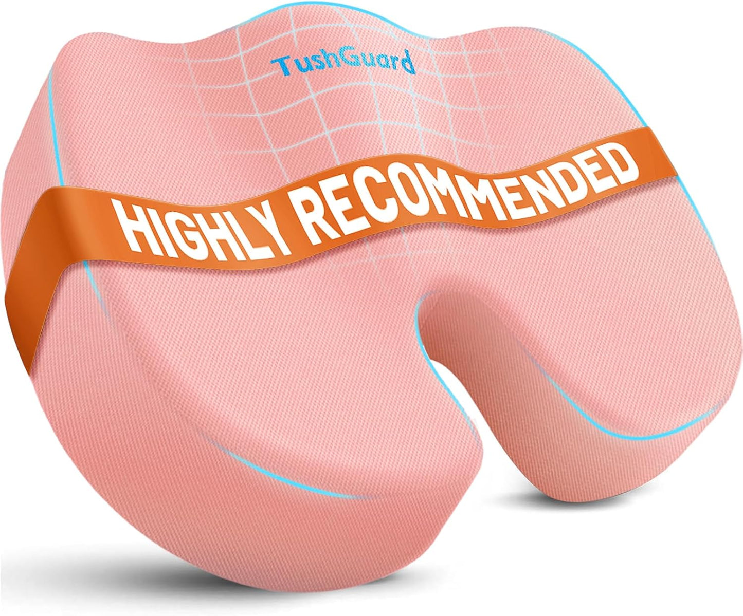 TushGuard Seat Cushion for Office Chair Memory Foam Non-Slip Cushion Back, Relief Chair Pad, Butt Pillow for Office Chair, Car, Computer Desk, Black