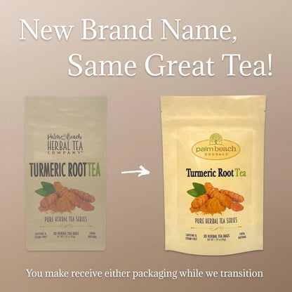 Palm Beach Medicinal Herbs - Turmeric Root Tea - Pure Herbal Tea Series, 30ct