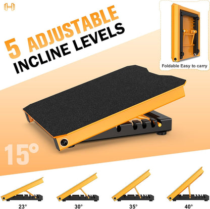 Naitesen Steel Slant Board Calf Stretcher for Squat 600lbs Weight Capacity Adjustable Incline Balance Board for Relieving Plantar Fasciitis Achilles Tendonitis Muscle Injuries Home Gym or Commercial