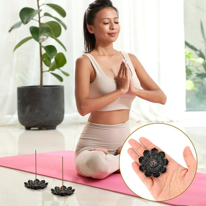6 Pieces Incense Holder Lotus Incense Stick Holder Burner for Home Fragrance Yoga Sauna SPA Vintage Flower Shaped Multihole Holders for Stick