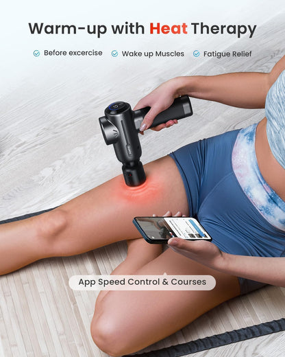 RENPHO Active+ Massage Gun, App-Controlled Guided Courses, Bluetooth