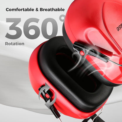 ProCase NRR 28dB Noise Reduction Ear Muffs, Foldable Adjustable Passive Noise Cancelling Headphones for Adults Kids Autism, Hearing Protection for Shooting, Construction, Mowing, Studying -Black - Colors B