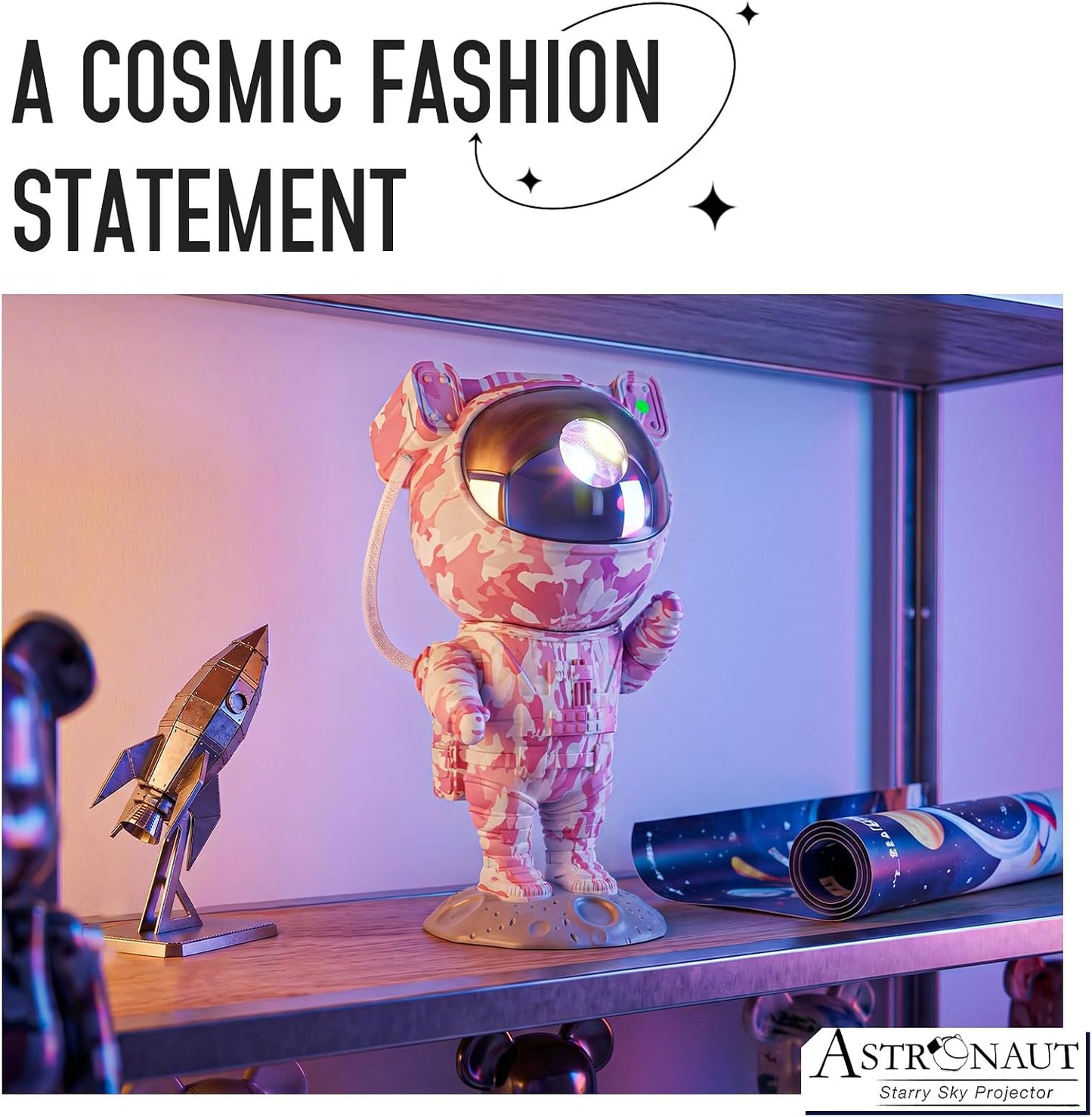 Star Projector Galaxy Night Light - Astronaut Space Projector, Starry Nebula Ceiling LED Lamp with Timer and Remote, Kids Room Decor Aesthetic, for Christmas & Birthdays