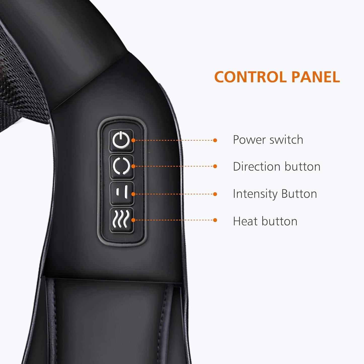 Snailax Cordless Massager - Shiatsu Neck and Shoulder Massager with Heat, FSA Eligible, Portable, Lumbar, Back Electric Massage Pillow, Gift for Woman, Mom, Dad