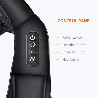 Snailax Cordless Massager - Shiatsu Neck and Shoulder Massager with Heat, FSA Eligible, Portable, Lumbar, Back Electric Massage Pillow, Gift for Woman, Mom, Dad