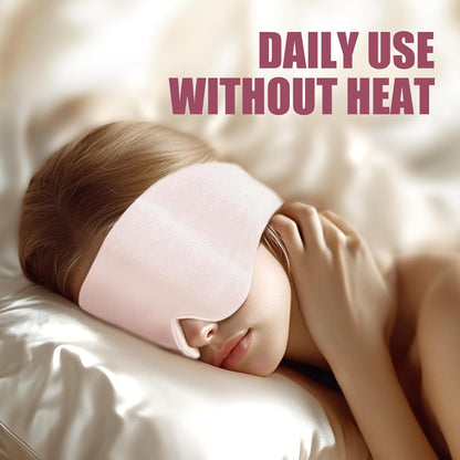 Heated Eye Mask for Dry Eyes and Sinus Pressure Relief, Ultra Soft Face Heating Pad for Tension Headache Relief Green