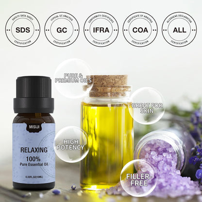 Essential Oils Set Top 6 Aromatherapy-Essential Oils for Diffuser for Home,Air Freshening Diffuser Oils Scents for Aromatherapy,Laundry,Candle&Soap Making,Humidifiers 6 X 10ML