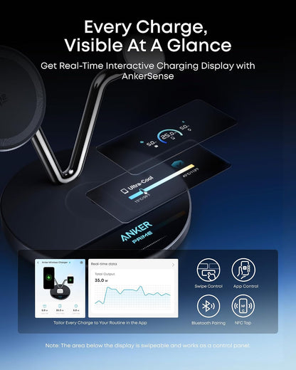 Anker Prime 3-in-1 Qi2.2 MagSafe Compatible 25W Wireless Charging Station