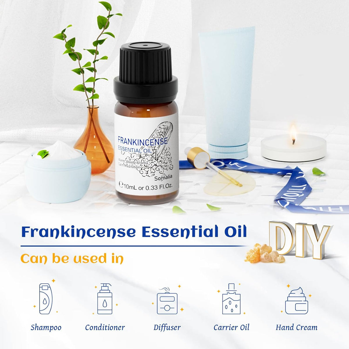 HIQILI Lavender Essential Oil for Diffuser, Aromatherapy & Air Freshening