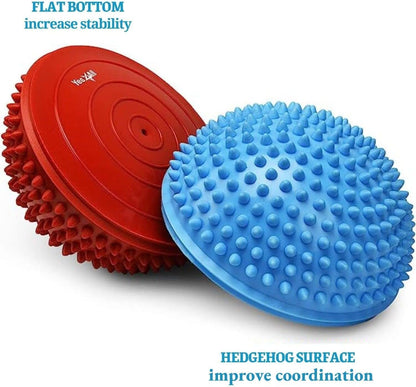 Yes4All Hedgehog Balance Pods for Exercise, Core Body Balancing, Balance Pods for Youth & Adults with Hand Pump - Set of 5