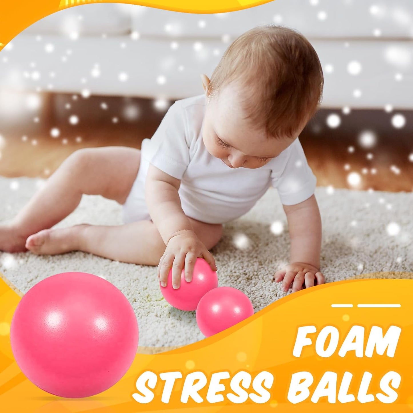 12 Pcs Blue Foam Stress Ball Squeeze Stress Relief Balls for Kids and Adults Hand Exercise Sensory Relief Toys for Anxiety ADHD Autism （Blue）