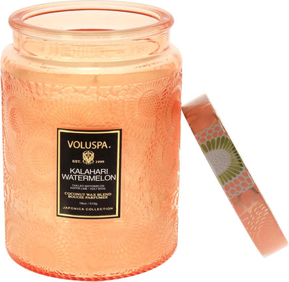 Voluspa Baltic Amber Candle, 18 oz, Coconut Wax Blend, Scented Candles for Home, 100 Hour Burn Time, Candle Jar
