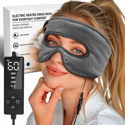 Sinus Mask, Heated Eye Mask, Face Heating Pad with Openings