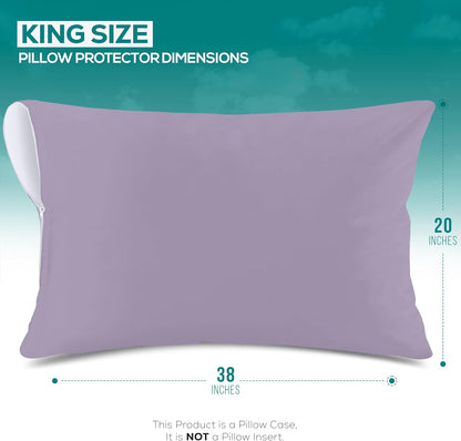 Utopia Bedding Premium 100% Waterproof Pillow Protectors with Zipper Standard Size (Set of 4), Bed Bug and Dust Mite Proof Zippered Pillow Covers, Pillow Encasement Cases, Gray
