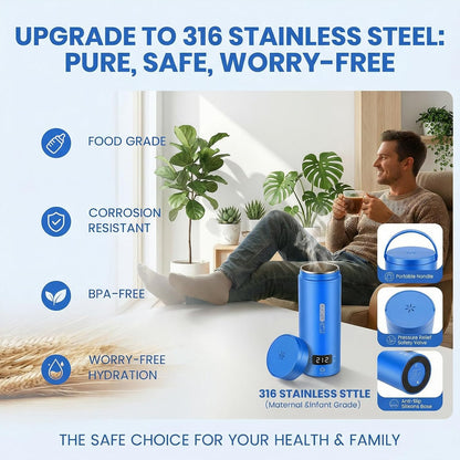 Portable Electric Kettle For Travel, 120V, 450ml, 4 Temperature Control